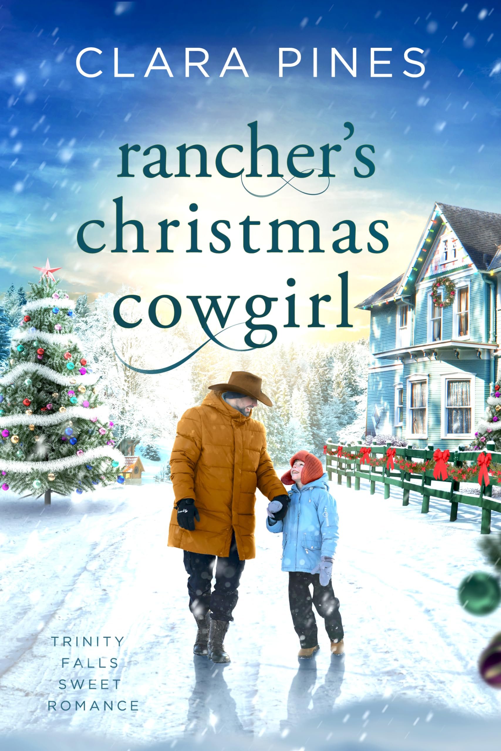 Rancher's Christmas Cowgirl: Trinity Falls Sweet Romance - Book 9 Cover